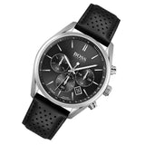 Hugo Boss Champion Black Dial Black Leather Strap Watch for Men - 1513816 Authentic Buy Shop Now