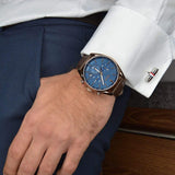 Hugo Boss Champion Blue Dial Brown Leather Strap Watch for Men - 1513817 Authentic Buy Shop Now