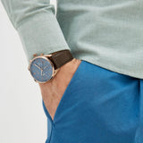 Hugo Boss Champion Blue Dial Brown Leather Strap Watch for Men - 1513817 Authentic Buy Shop Now