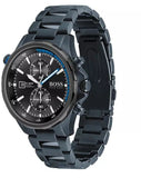 Hugo Boss Globetrotter Black Dial Black Steel Strap Watch for Men - 1513824 Authentic Buy Shop Now