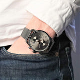 Hugo Boss Skymaster Grey Dial Grey Mesh Bracelet Watch for Men - 1513837 Authentic Buy Shop Now