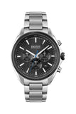 Hugo Boss Montre Distinct Black Dial Silver Steel Strap Watch for Men - 1513857 Authentic Buy Shop Now