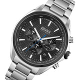 Hugo Boss Montre Distinct Black Dial Silver Steel Strap Watch for Men - 1513857 Authentic Buy Shop Now