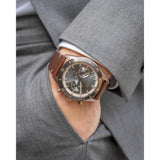 Hugo Boss Santiago Chronograph Grey Dial Brown Leather Strap Watch for Men - 1513861 Authentic Buy Shop Now