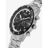 Hugo Boss Santiago Black Dial Silver Steel Strap Watch for Men - 1513862 Authentic Buy Shop Now