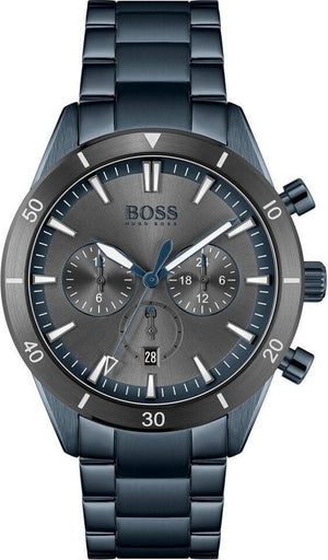 Hugo Boss Trophy Black Dial Black Steel Strap Watch for Men - 1513675 Authentic Buy Shop Now