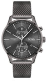 Hugo Boss Associate Grey Dial Grey Mesh Bracelet Watch for Men - 1513870 Authentic Buy Shop Now