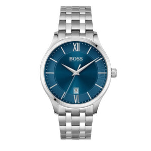 Hugo Boss Governer Blue Dial Silver Steel Strap Watch for Men - 1513487 Authentic Buy Shop Now