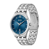Hugo Boss Officer Chronograph Blue Dial Silver Steel Strap Watch for Men - 1513615 Authentic Buy Shop Now