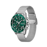 Hugo Boss Admiral Green Dial Silver Mesh Bracelet Watch for Men - 1513905 Authentic Buy Shop Now