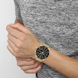Hugo Boss Ocean Edition Black Dial Gold Mesh Bracelet Watch for Men - 1513703 Authentic Buy Shop Now