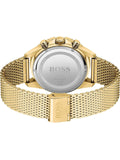 Hugo Boss Admiral Chronograph Black Dial Gold Mesh Bracelet Watch for Men - 1513906 Authentic Buy Shop Now
