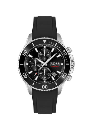 Hugo Boss Admiral Black Dial Black Silicone Strap Watch for Men - 1513912 Authentic Buy Shop Now