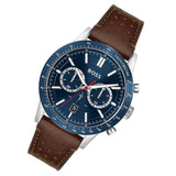 Hugo Boss Allure Blue Dial Brown Leather Strap Watch for Men - 1513921 Authentic Buy Shop Now