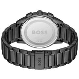 Hugo Boss Dapper Chronograph Black Dial Black Steel Strap Watch For Men - 1513929 Authentic Buy Shop Now