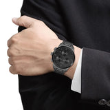 Hugo Boss Dapper Chronograph Black Dial Black Steel Strap Watch For Men - 1513929 Authentic Buy Shop Now