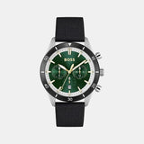 Hugo Boss Santiago Green Dial Black Nylon Strap Watch for Men - 1513936 Authentic Buy Shop Now