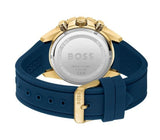 Hugo Boss Admiral Blue Dial Blue Rubber SIlicon Strap Watch for Men - 1513965 Authentic Buy Shop Now