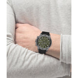 Hugo Boss Admiral Green Dial Black Silicon Rubber Strap Watch for Men - 1513967 Authentic Buy Shop Now