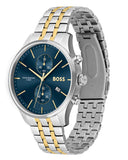 Hugo Boss Associate Blue Dial Two Tone Steel Strap Watch for Men - 1513976 Authentic Buy Shop Now