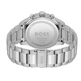 Hugo Boss View Chronograph Black Dial Silver Steel Strap Watch For Men - 1514008 Authentic Buy Shop Now