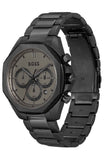 Hugo Boss Cloud Chronograph Black Dial Black Steel Strap Watch For Men - 1514016 Authentic Buy Shop Now
