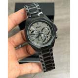 Hugo Boss Cloud Chronograph Black Dial Black Steel Strap Watch For Men - 1514016 Authentic Buy Shop Now