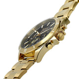 Hugo Boss Troper Chronograph Green Dial Gold Steel Strap Watch For Men - 1514059 Authentic Buy Shop Now