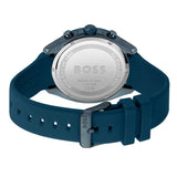 Hugo Boss Velocity Chronograph Blue Dial Blue Rubber Strap Watch For Men - 1514061 Authentic Buy Shop Now