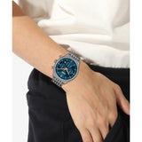 Hugo Boss Gregor Chronograph Blue Dial Grey Steel Strap Watch For Men - 1514083 Authentic Buy Shop Now