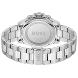 Hugo Boss Troper Chronograph Black Dial Silver Steel Strap Watch For Men - 1514101 Authentic Buy Shop Now