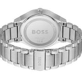 Hugo Boss Troper Chronograph Black Dial Silver Steel Strap Watch For Men - 1514108 Authentic Buy Shop Now