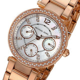 Michael Kors Parker White Dial Rose Gold Steel Strap Watch for Women - MK5616 Authentic Buy Shop Now