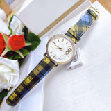 Versace V-Circle The Clans Edition Silver Dial Multicolor Leather Strap Watch for Women - VE8100118 Authentic Buy Shop Now