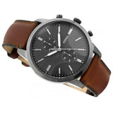 Fossil Townsman Chronograph Gray Dial Brown Leather Strap Watch for Men - FS5522 Authentic Buy Shop Now