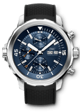 IWC Aquatimer Automatic Chronograph 44mm Blue Dial Black Rubber Strap Watch for Men - IW376805 Authentic Buy Shop Now