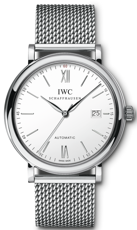 IWC Portofino Automatic White Dial Silver Mesh Bracelet Watch for Men - IW356505 Authentic Buy Shop Now