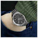 Calvin Klein Masculine Chronograph Black Dial Silver Steel Strap Watch for Men - K2H27104 Authentic Buy Shop Now