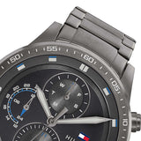 Tommy Hilfiger Trent Chronograph Grey Dial Grey Steel Strap Watch For Men - 1791806 Authentic Buy Shop Now