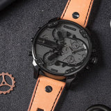 Diesel Mr. Daddy 2.0 Chronograph Grey Dial Brown Leather Strap Watch For Men - DZ7406 Authentic Buy Shop Now