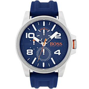 Hugo Boss Detroit Quartz Blue Dial Blue Silicone Strap Watch For Men - 1550008 Authentic Buy Shop Now