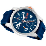 Hugo Boss Detroit Quartz Blue Dial Blue Silicone Strap Watch For Men - 1550008 Authentic Buy Shop Now