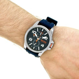 Hugo Boss Detroit Quartz Blue Dial Blue Silicone Strap Watch For Men - 1550008 Authentic Buy Shop Now