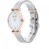 Emporio Armani Retro Mother of Pearl Dial Silver Mesh Bracelet Watch For Women - AR2067 Authentic Buy Shop Now