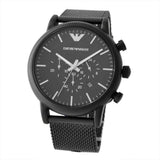 Emporio Armani Sport Chronograph Black Dial Black Mesh Bracelet Watch For Men - AR1968 Authentic Buy Shop Now