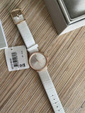 Calvin Klein Accent White Dial White Leather Strap Watch for Women - K2Y2Y6KW Authentic Buy Shop Now