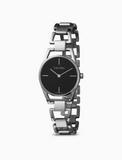 Calvin Klein Dainty Black Dial Silver Steel Strap Watch for Women - K7L23141 Authentic Buy Shop Now