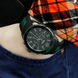 Hugo Boss Aeroliner Chronograph Black Dial Green Rubber Strap Watch For Men - HB1512847 Authentic Buy Shop Now
