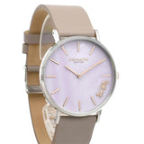 Coach Perry Mother of Pearl Dial Light Grey Leather Strap Watch for Women - 14503245 Authentic Buy Shop Now