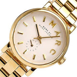 Marc Jacobs Baker White Dial Gold Steel Strap Watch for Women - MBM3247 Authentic Buy Shop Now